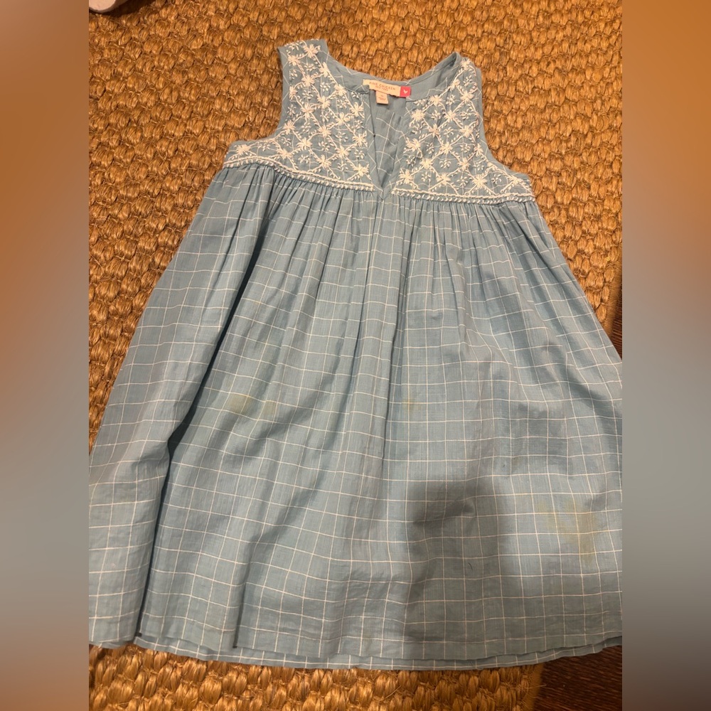 Pink Chicken Light Blue Embroidered Dress